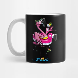 Flamingo drinks wine funny summer holiday tropical Mug